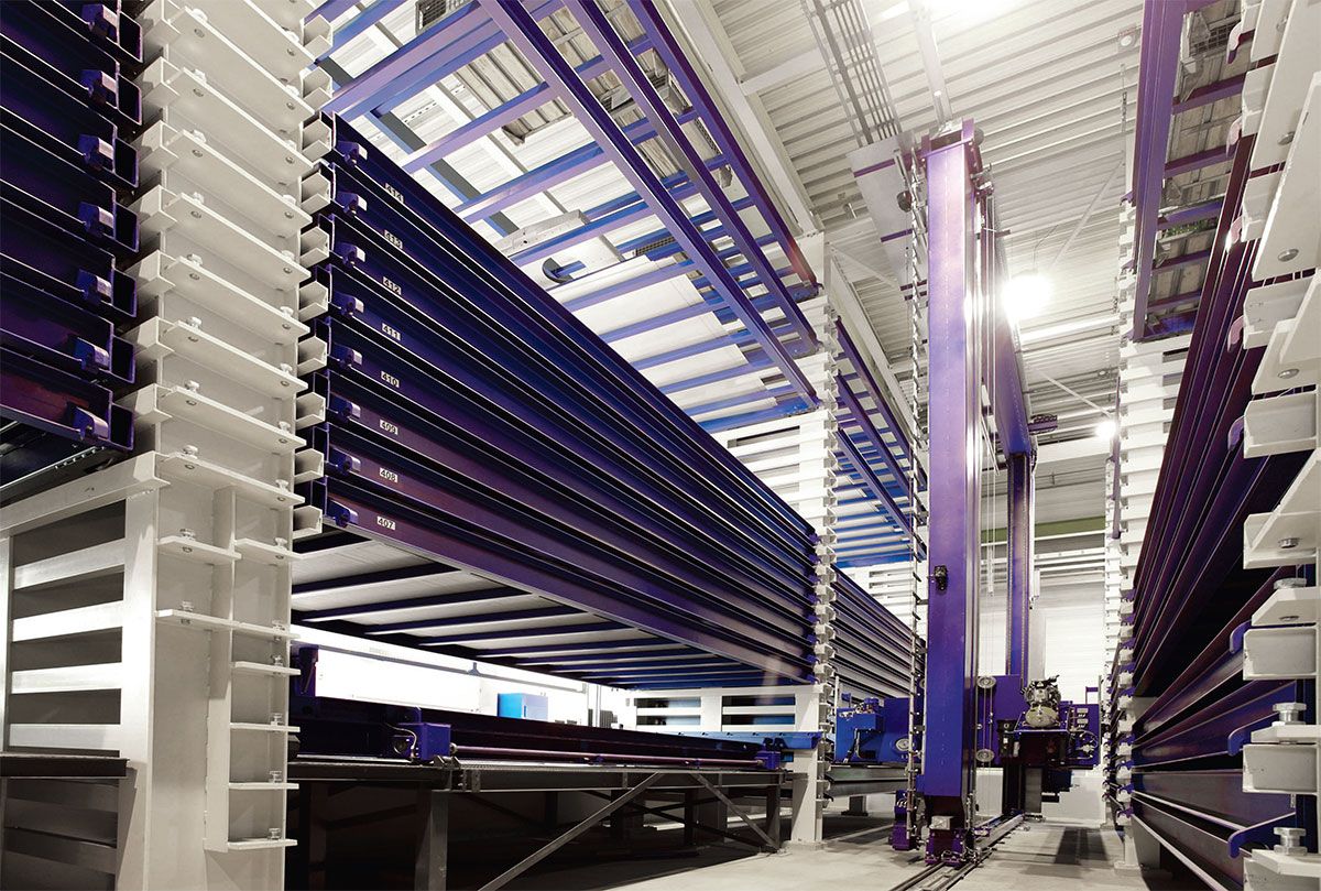 Picture: STOPA COMPACT, In this case, the STOPA COMPACT automatic storage system is designed for special sheet metal formats up to 2,500 x 6,500 millimeters, which enables KRONES to meet its high quality standards