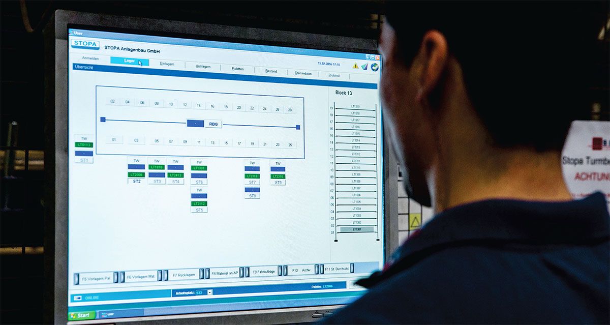 Picture: STOPA UNIVERSAL, Thanks to training and the functional operating options of the sheet metal storage system, it is easy for employees to use the system